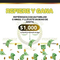 Refiere y gana